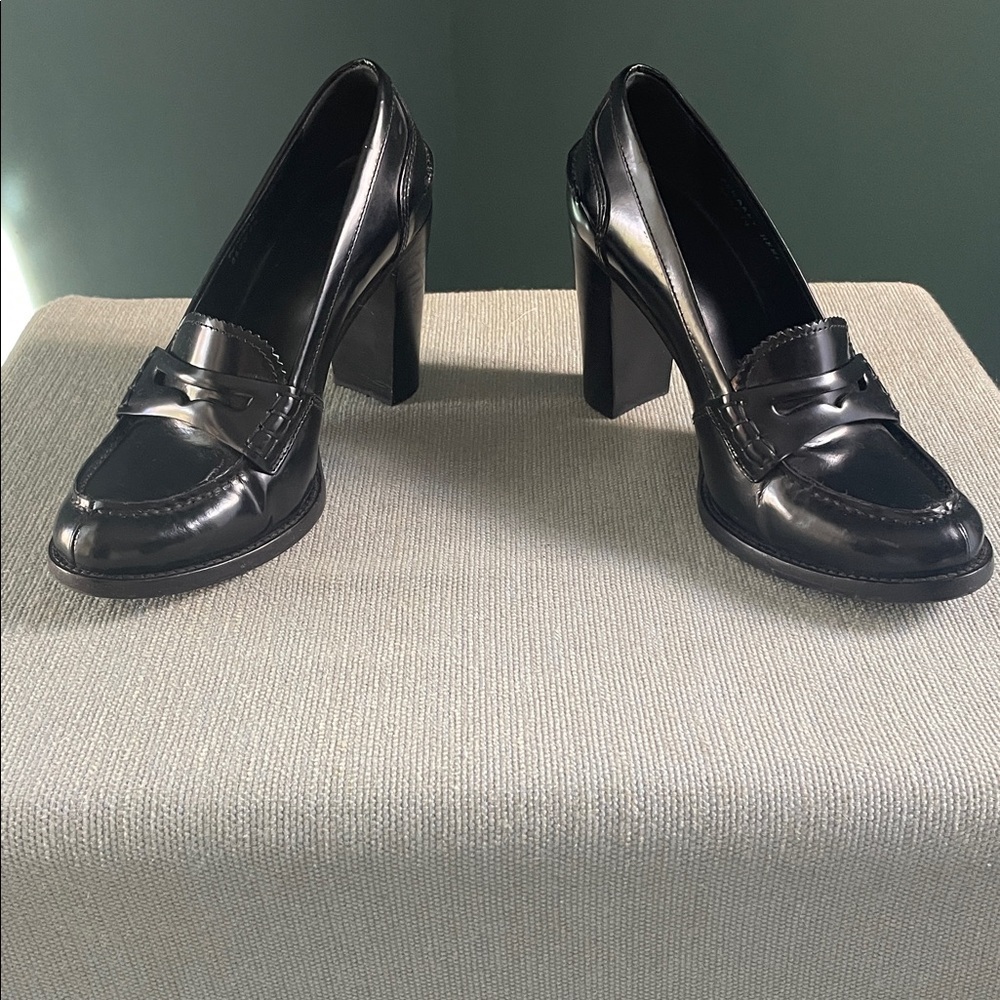 Church’s Trembrey Heel | Black Leather Designer Heels | Size 37 (US 6.5–7)